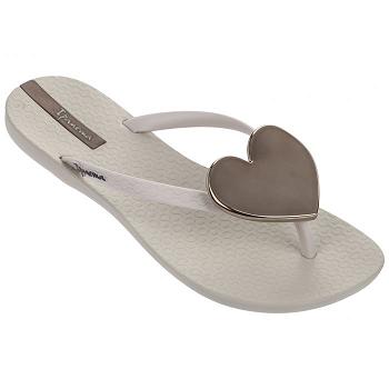 Ipanema Maxi Heart Flip Flops Dam Beige Sverige TH8195420